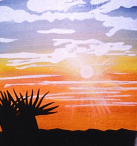 SUN DOWN IN DESERT